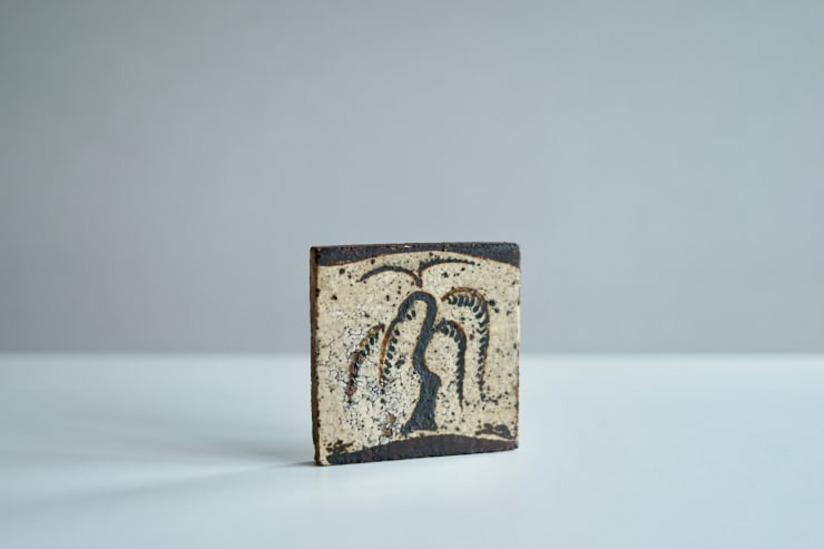 Bernard Leach, Tile with Willow Tree design
