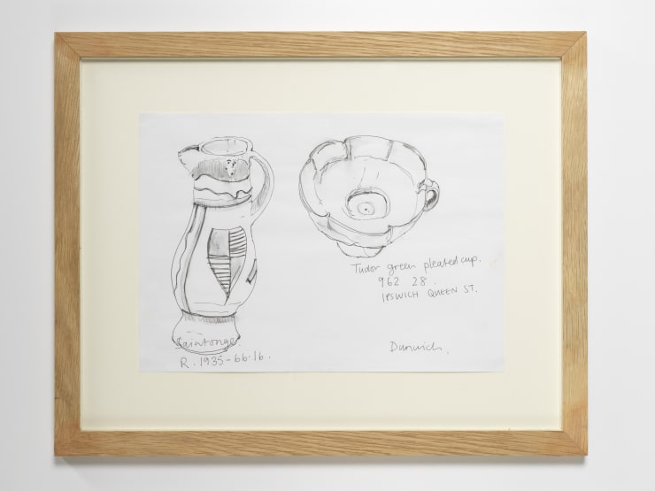 Philip Eglin, Artist Sketch 'Saintonge' and 'Tudor green pleated cup'