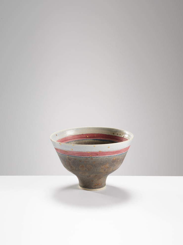 Lucie Rie, Bowl with Pink Stripes, 1978