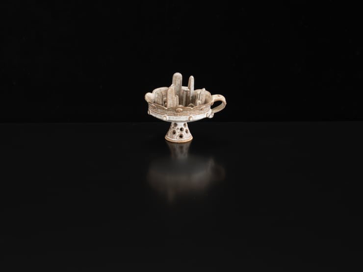 Ian Godfrey, Footed Cup with City Scape (small handle), C1970s