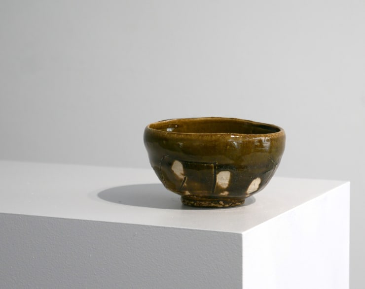 Ryoji Koie, Oribe tea bowl, c1989