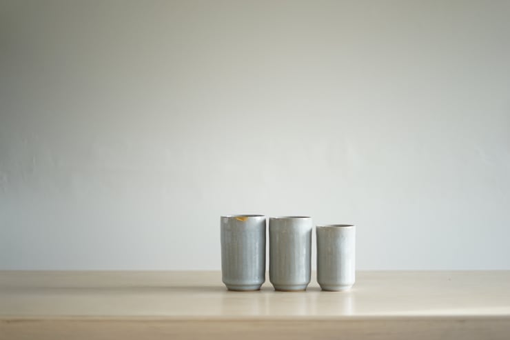Rupert Spira, Trio of Cut Sided Beakers