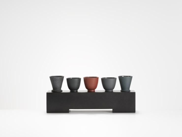 Julian Stair, Five Cups on a Ground, 2017