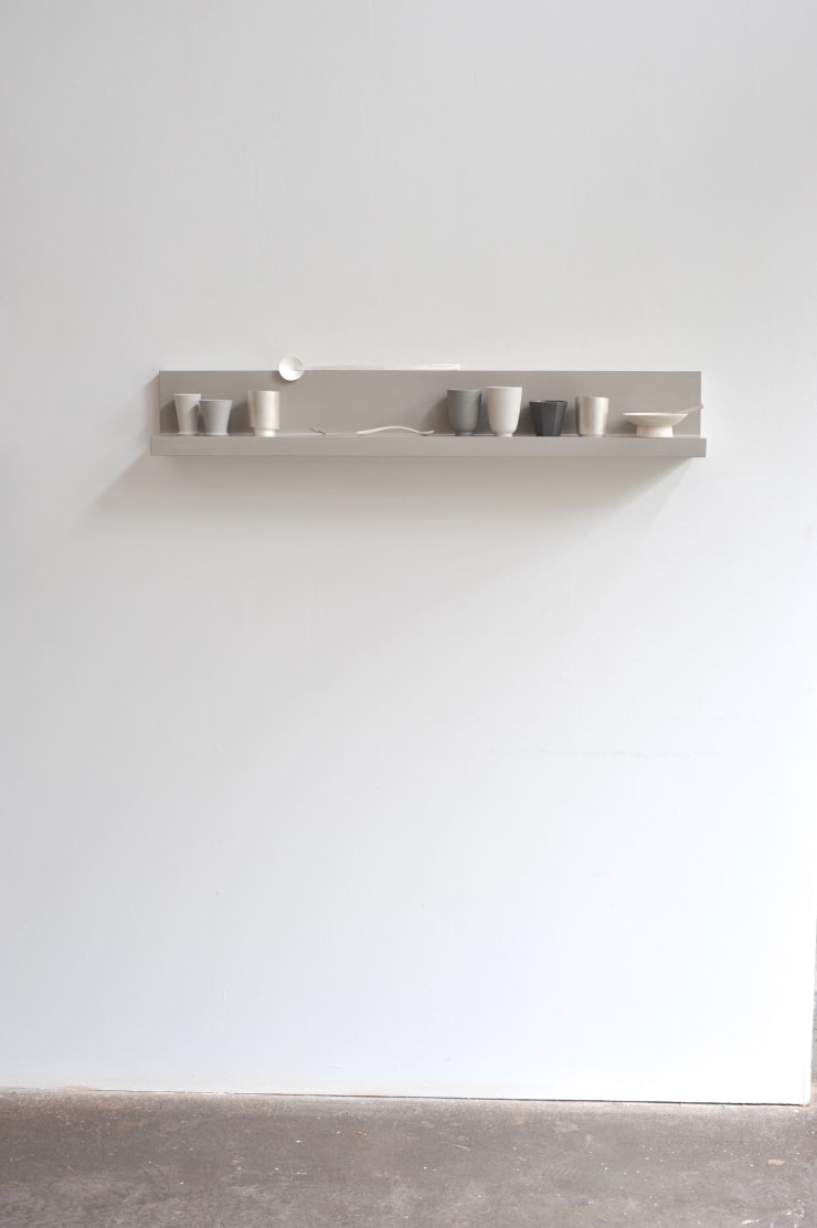 Julian Stair & Simone ten Hompel, Beakers, Spoons, Cups, Footed Bowl on a Floating Ground, 2018