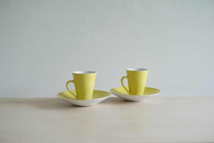 Rupert Spira, Pair of Yellow Espresso Cups