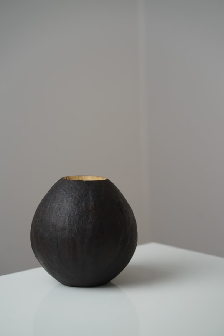 Jim Partridge, Sphere with scrubbed interior, 2021