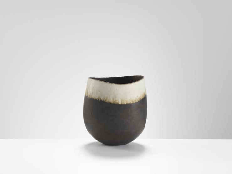 John Ward, Oval Black and White Vessel
