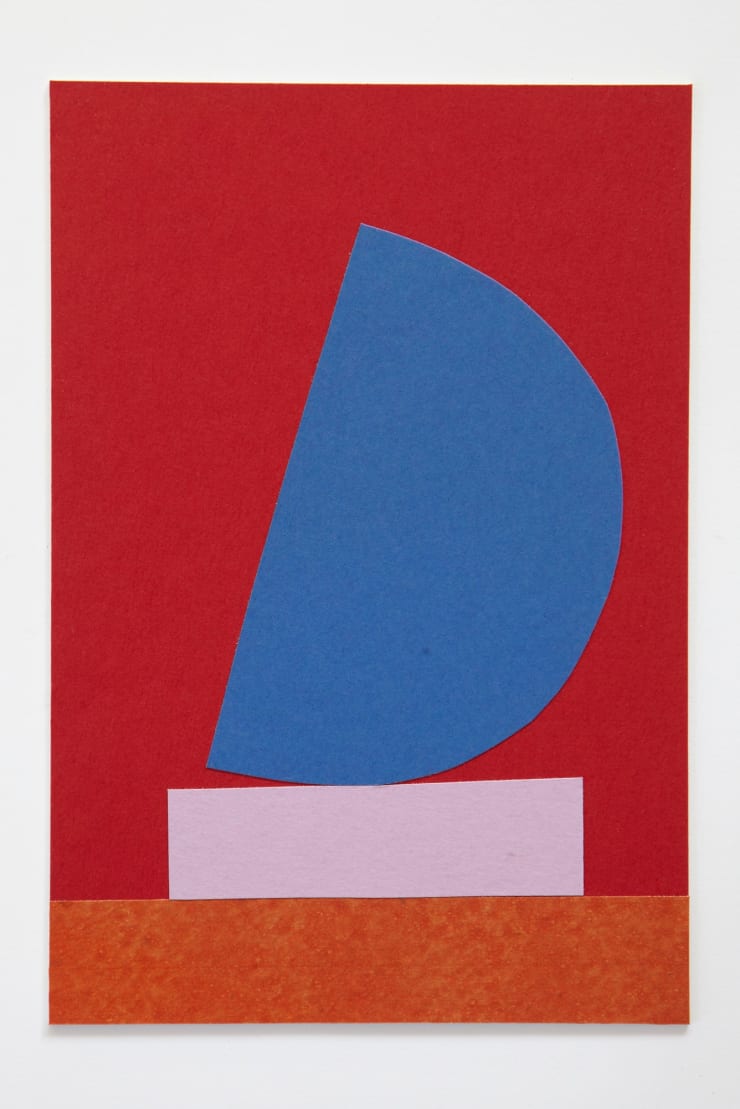 Sári Ember, Untitled (blue mask with red), 2018