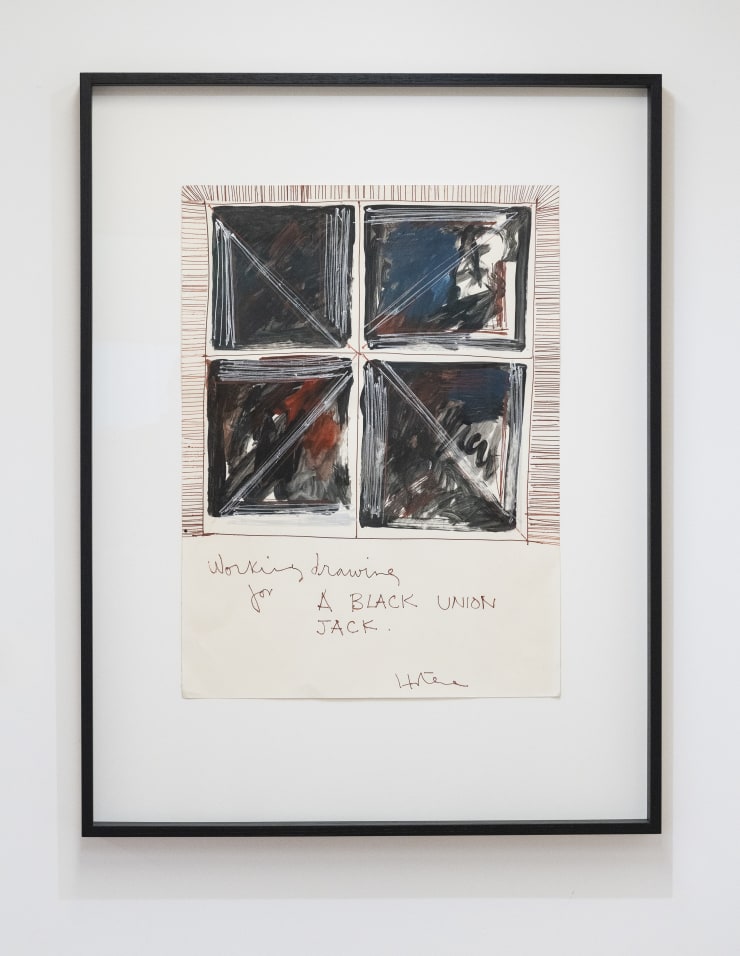 Ralph Hotere, Working drawing for A BLACK UNION JACK, c1980