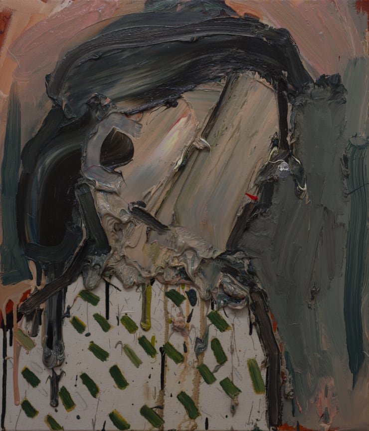 Toby Raine, Girl on Pink Background (After van Gogh), 2018