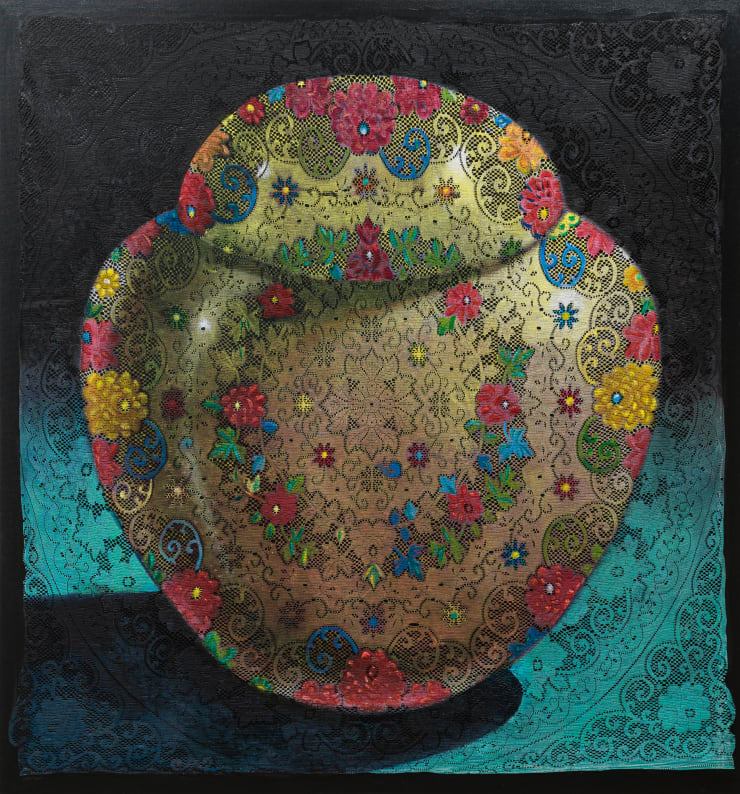 Derek Cowie, Floral Lace Jar, 2021