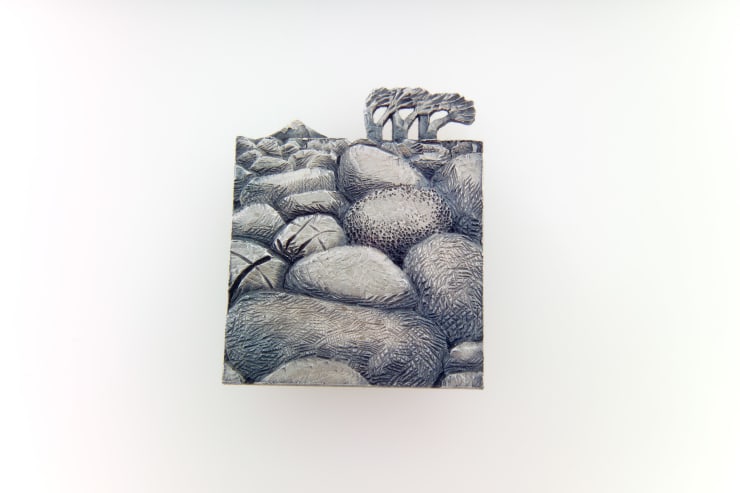 Peter McKay, Stones, volcano and trees, 2002