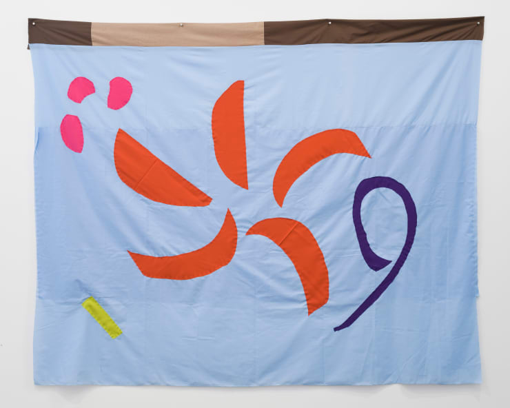 Salome Tanuvasa, Untitled Banner [blue], 2022