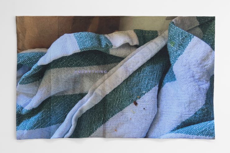 Fiona Jack, Everything, dirty tea towel, 2021