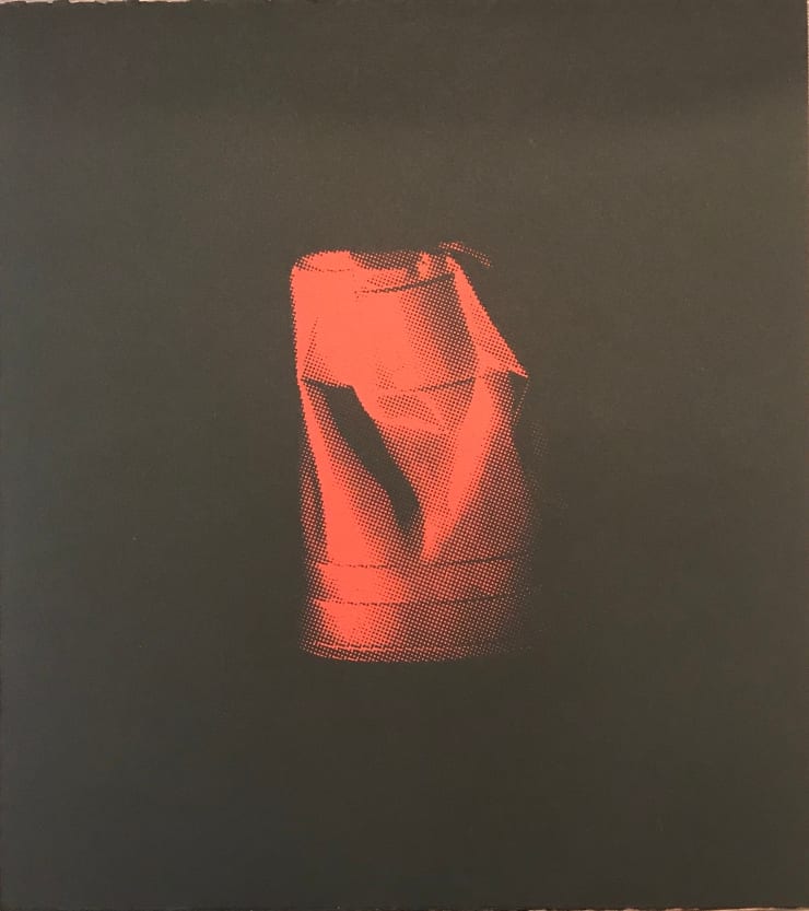 Paula Crown, Untitled (Solo Cup - red on black), 2019