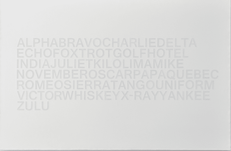 Paula Crown, ALPHABRAVO (white sky), 2017