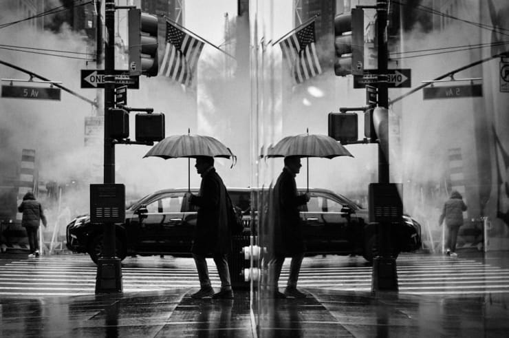 PHIL PENMAN, RAIN ON 5TH AVENUE, NEW YORK, 2023