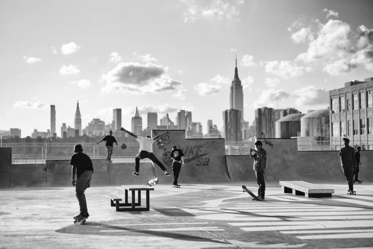 PHIL PENMAN, Skateboarders in Brooklyn, 2015