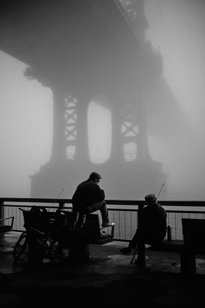 PHIL PENMAN, FISHING BY THE MANHATTAN BRIDGE, 2022