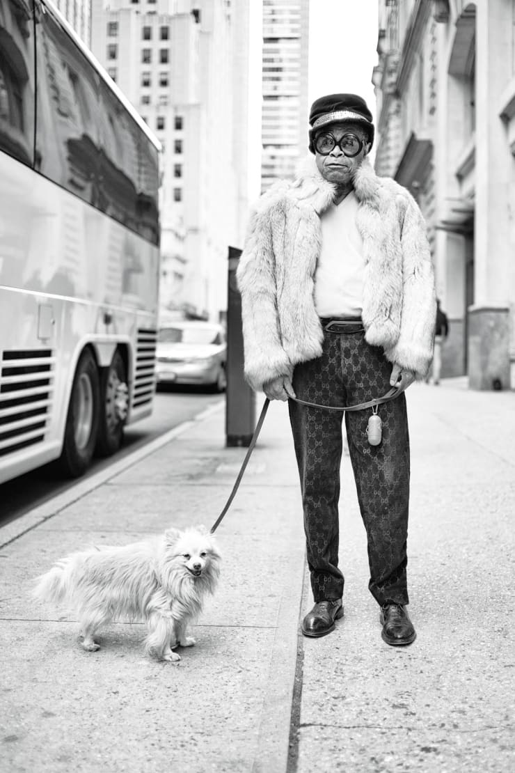 PHIL PENMAN, Man and his dog on Madison Avenue,, New York, 2015