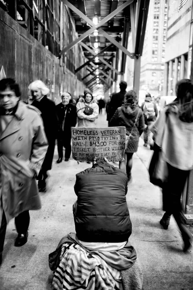 PHIL PENMAN, 42nd Street Project, Homeless, New York, 2017