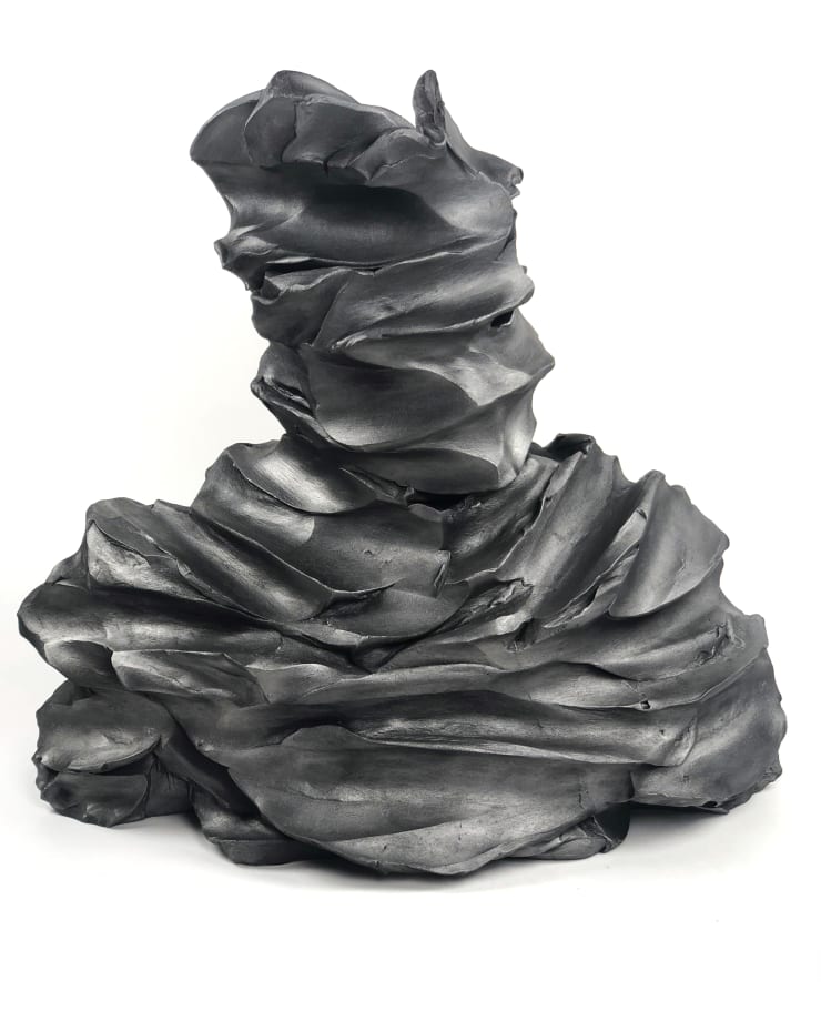 Glory, 2019 Ceramic, acrylic paint, graphite powder, wax 60 x 63.5 x 35.6 cm 23.5 x 25 x 14 in