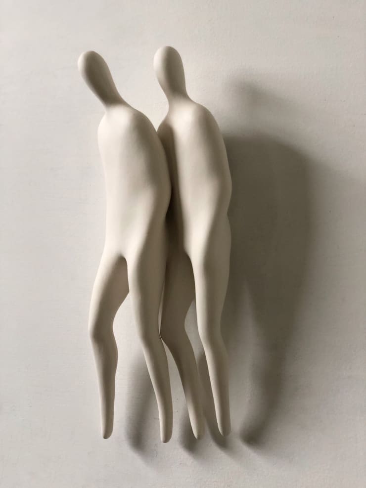 Firn Series (Close Wall), 2019 Cast porcelain 36 x 14 x 8 cm 14 x 5.5 x 3.3 in