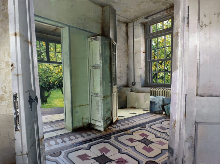 Matteo Massagrande Frutteto, 2019 Oil and mixed media on board 60 x 80 cm 23.6 x 31.5 in