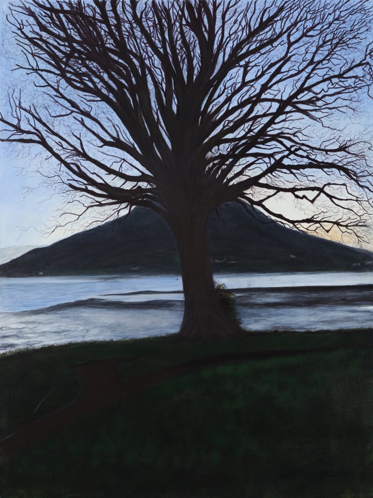 Bald Tree, Blue Loch Mountain Face Off, 2021 Acrylic on canvas 101.5 x 76 cm 40 x 30 in