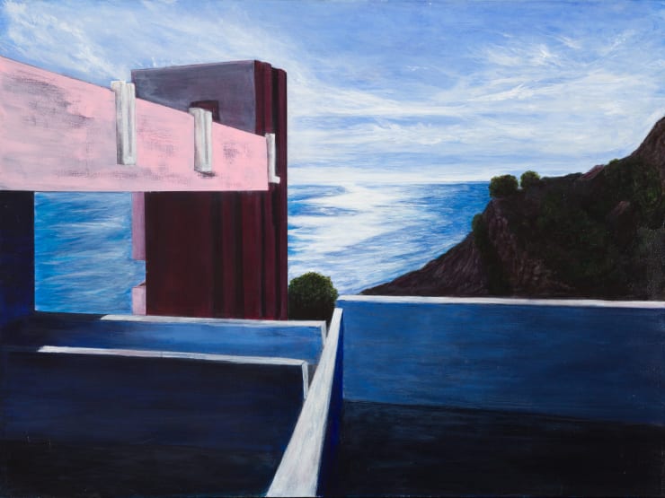Concrete Confection Against the Med, 2021 Acrylic on canvas 76 x 101.5 cm 30 x 40 in