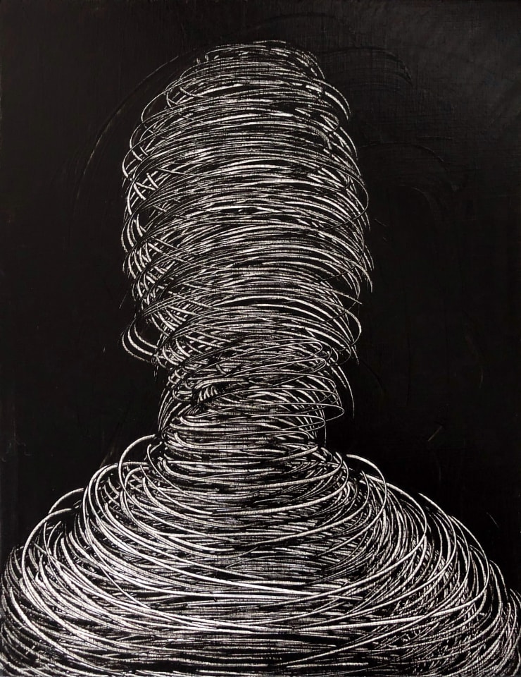 Emil Alzamora The Confessor, 2019 Oil on panel 25.4 x 20.3 cm 10 x 8 in