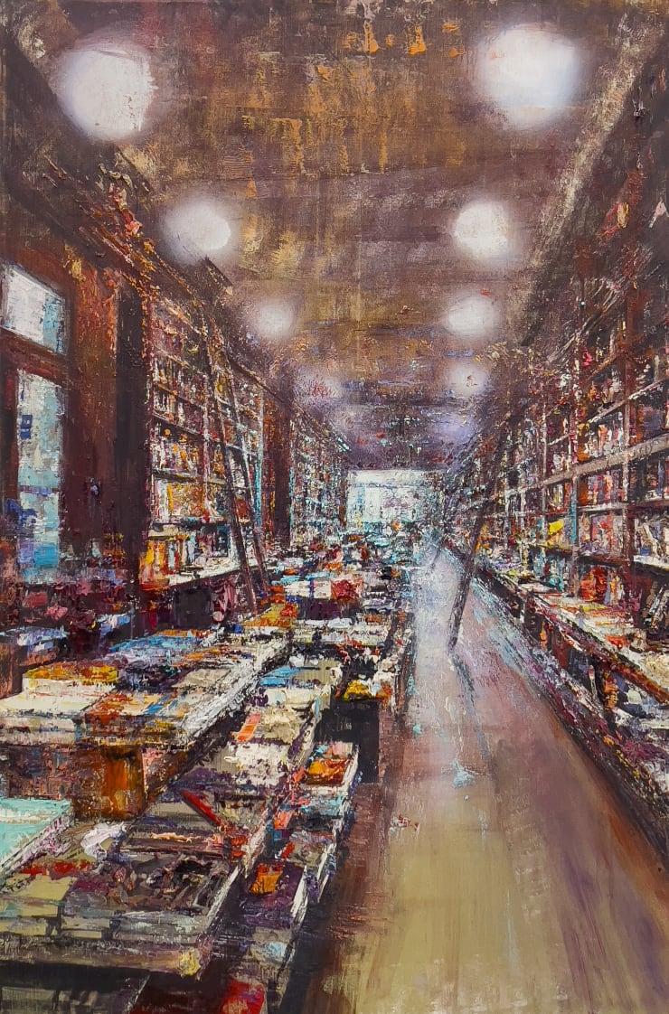 Luci Bianche con Fuga a Sinistra , 2024 Oil on linen 180 x 120 cm 70.9 x 47.2 in