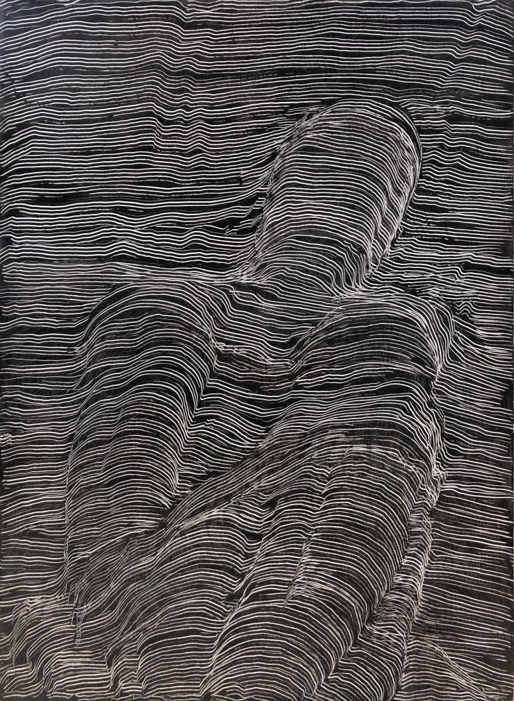 Emil Alzamora On The Path Of Souls, 2019 Acrylic on panel 60.3 x 45.1 cm 23.75 x 17.75 in