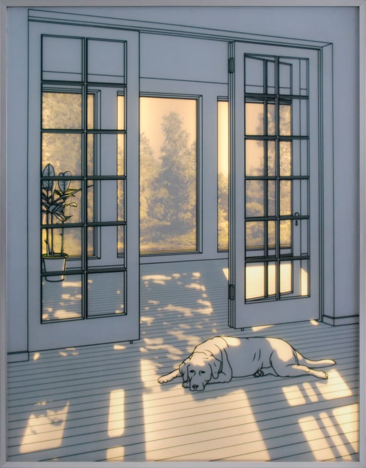 The Sunshine Room VIII, 2018 Tempered Glass, Sandblast & LED Backlit 102 x 80 x 4 cm 40 x 31.5 x 1.5 in