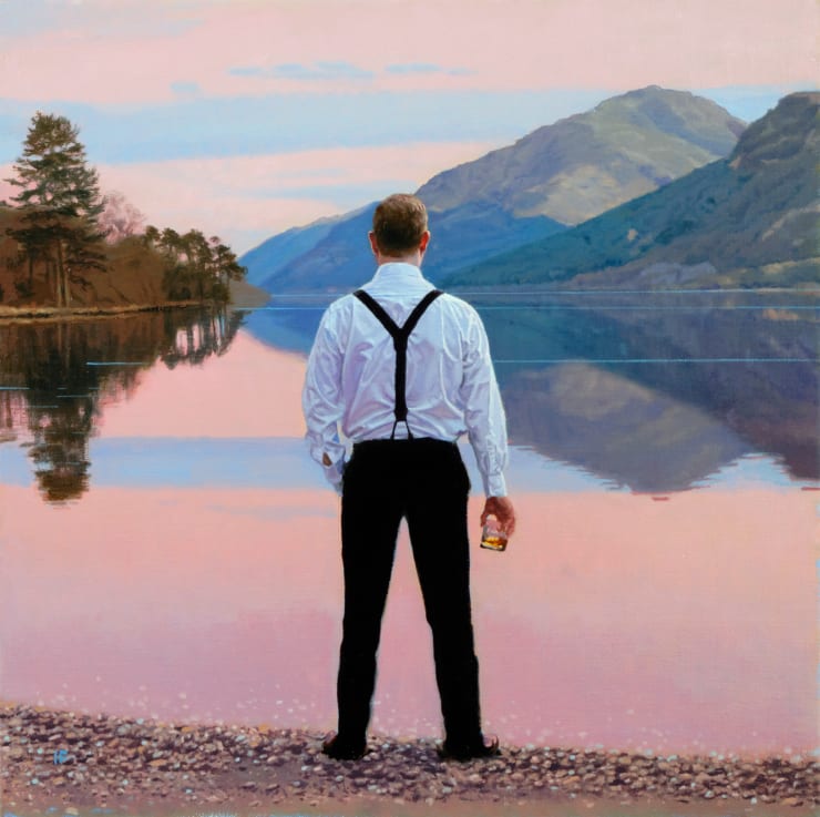 Pink and Amber, 2022 Oil on canvas 50.8 x 50.8 cm 20 x 20 in
