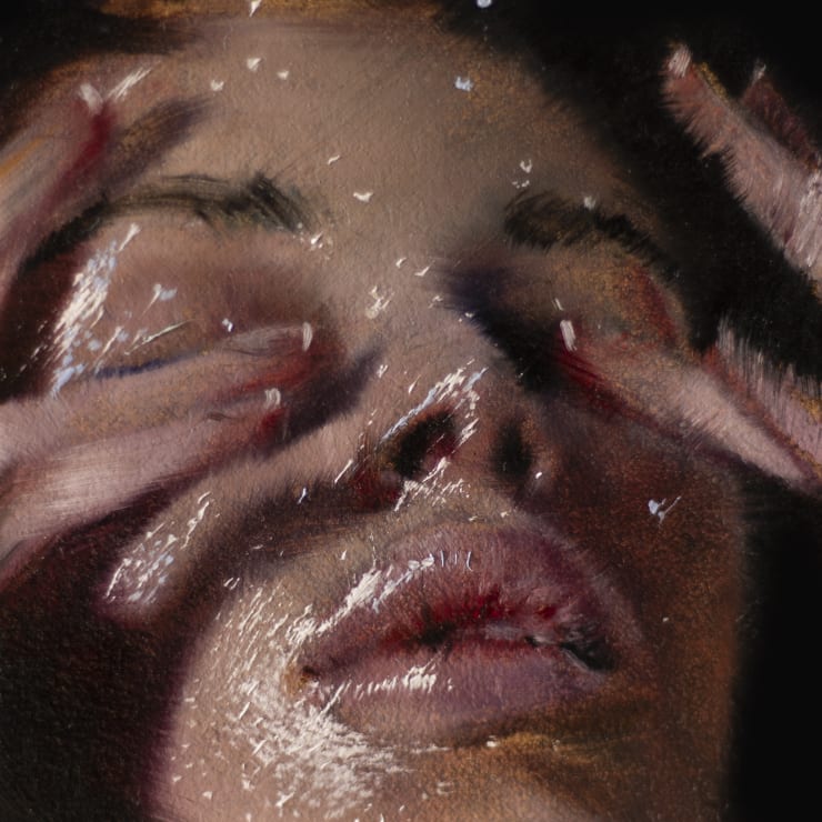 Lightning Splash, 2020 Oil on cradled linen panel 10.2 x 10.2 cm 4 x 4 in