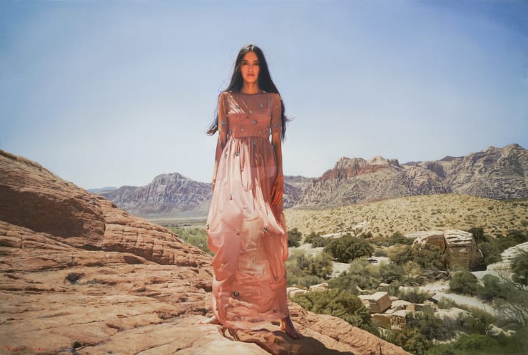 Yigal Ozeri, Untitled; Red Rocks, 2021