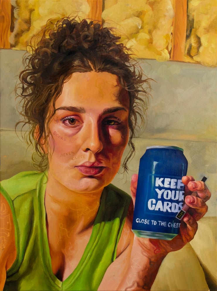 Keep Your Cards Close to the Chest, 2021 Oil on canvas 61 x 45.7 cm 24 x 18 in