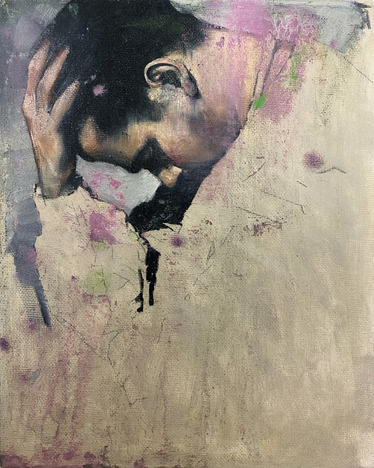 Head Study II, 2020 Oil on board 25 x 20 cm 9.8 x 7.9 in