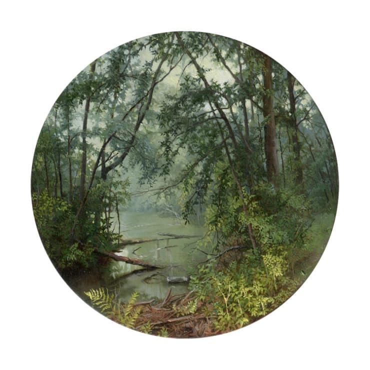 Cycling Guide to Lilliput 76, 2017 Oil on Copper 12.7 cm diameter 5 in diameter