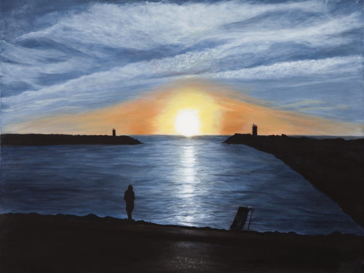 Waveless Today, Nazare, 2021 Acrylic on canvas 76 x 101.5 cm 30 x 40 in