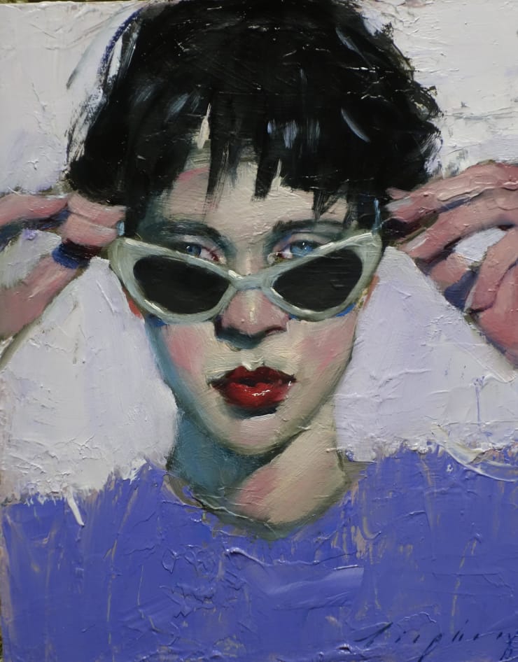 New Glasses, 2018 Oil on canvas 25.4 x 20.3 cm 10 x 8 in