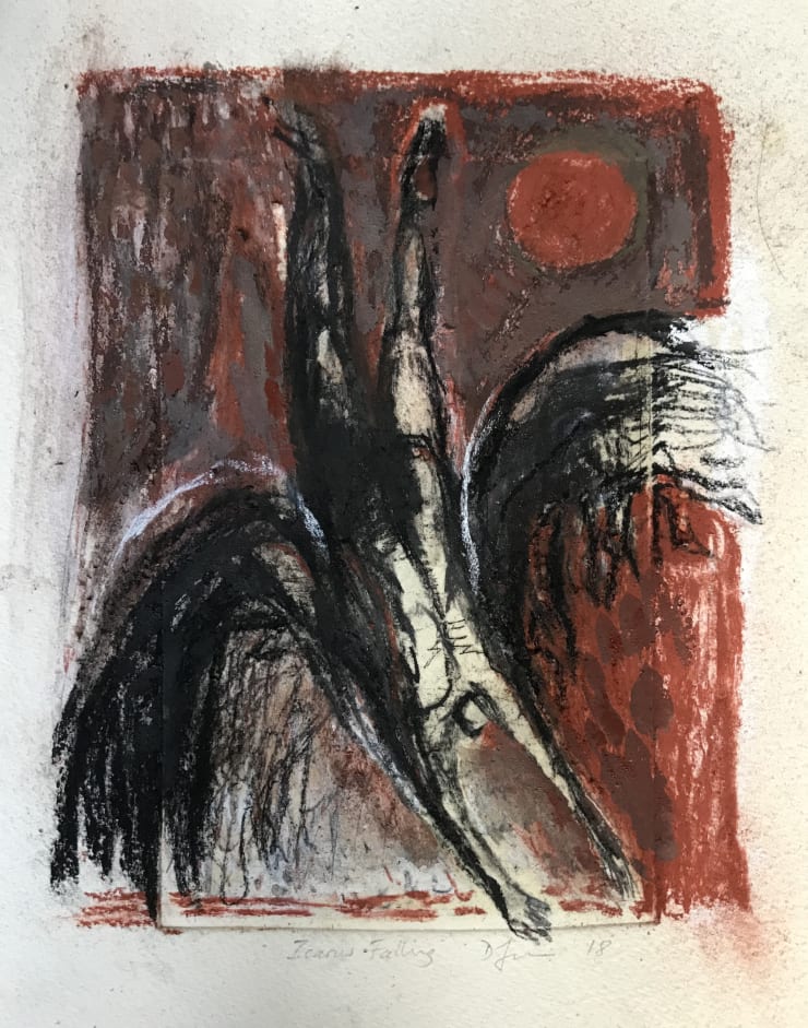 Davina Jackson, Icarus Falling in Red, 2018