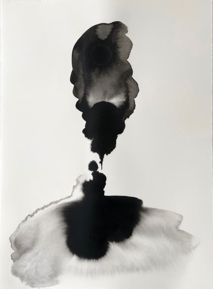 Turbulence Series No. 7, 2019 India ink on archival paper 38 x 28 cm 15 x 11.1 in