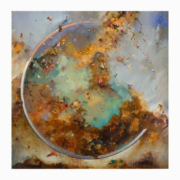 Hand-Finished Capricorn, 2025 Individually dated edition of 10 Hand gilded by the artist in genuine 24k gold and silver leaf on Hahnemühle Fine Art Agave Paper 90 x 90 cm 35.4 x 35.4 in