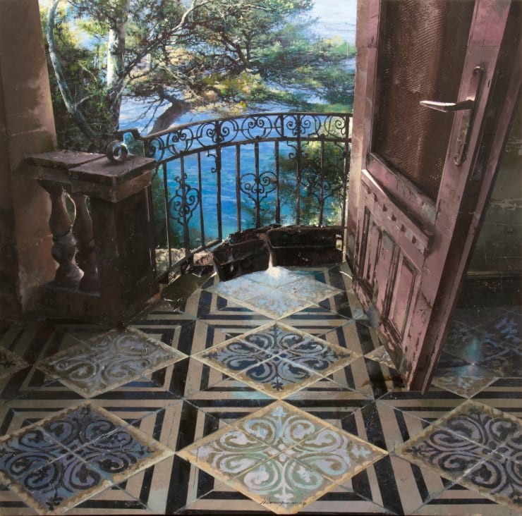 Risacca, 2023 Oil on board 80 x 80 cm 31.5 x 31.5 in