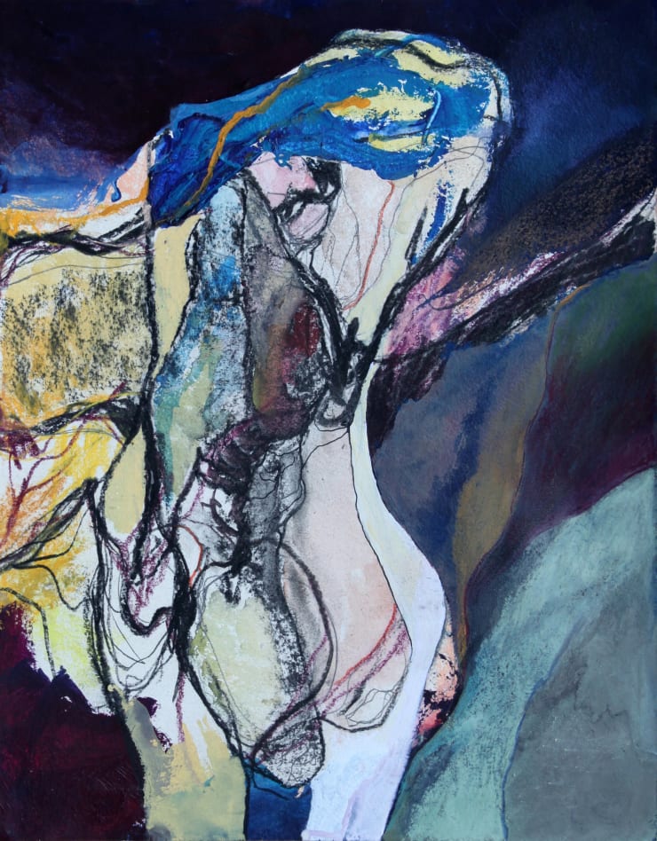 Hidden, 2025 Graphite, Charcoal, Pastel, Ink, Gouache & Watercolour on paper 48.5 x 38 cm 19.1 x 15 in