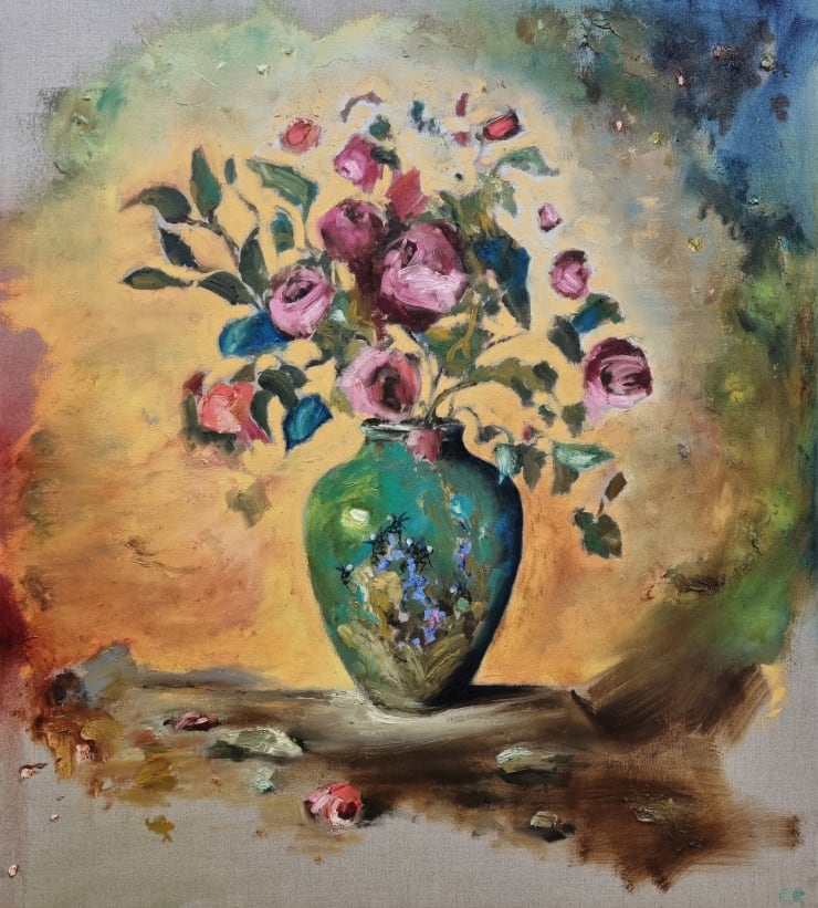 Chris Rivers, Flowers with Vase - Underwater out of Space, 2021