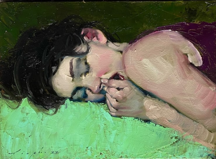 Ahh, 2022 Oil on canvas 25.4 x 35.6 cm 10 x 14 in