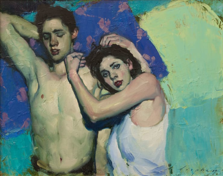 Couple in Bed, 2017 Oil on canvas 46 x 58 cm 18 x 23 in